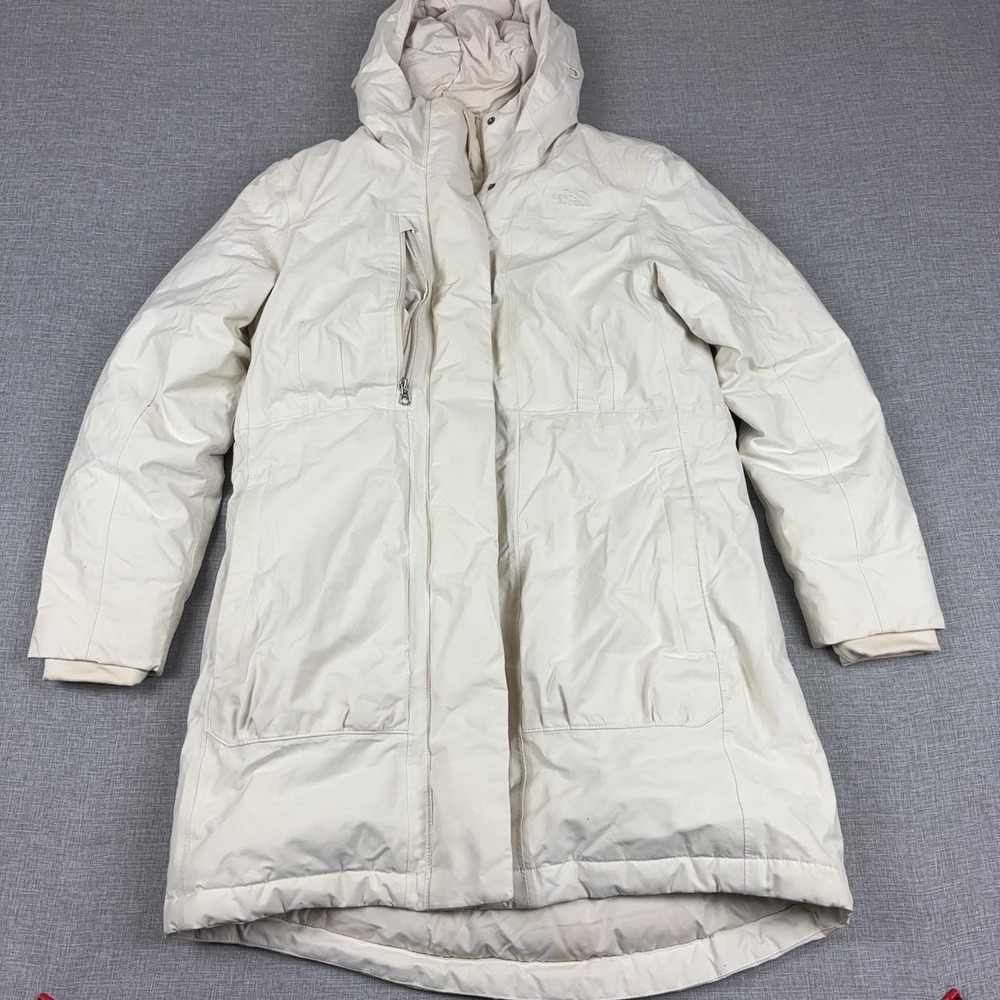 The North Face Downtown Parka Womens M White 550 Down DryVent NF0A3XD8 Hood